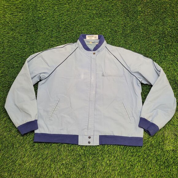Vintage 90s MOD Jacket Womens Extra-Large 24x24 Boxy Blue - Picture 1 of 16